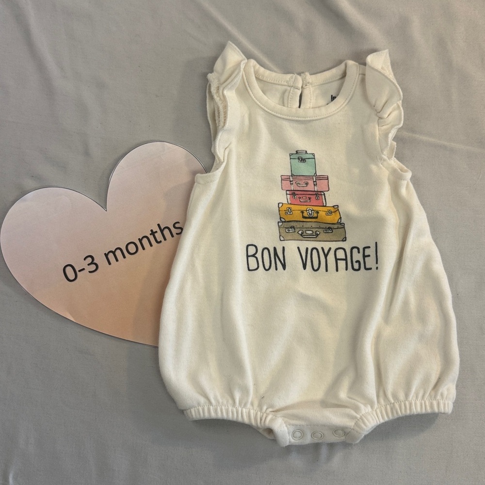 Indigo Baby Soft Cream One piece outfit/Romper for summer